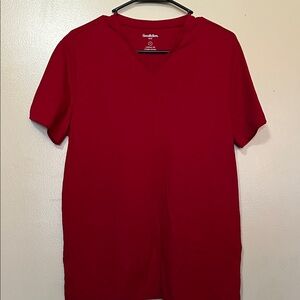 Goodfellow & Co Red V-Neck Short Sleeve Tee